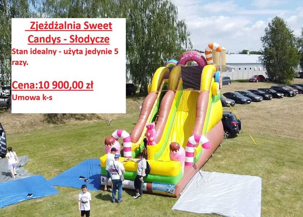 Dmuchańce na sprzedaż. Zjeżdżalnie, Byk Rodeo, Eliminator, Place Zabaw, Generator Piana Party. Używane w bardzo dobrym stanie