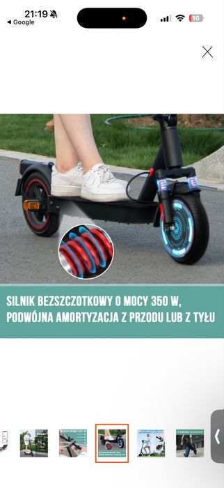 Hulajnoga elektryczna EVERCROSS EV85F super stan