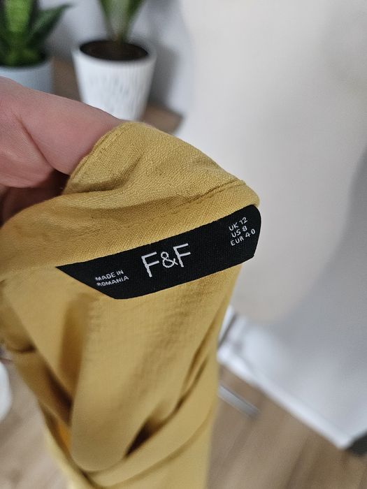 Bluzka żółta F&F  guzik l