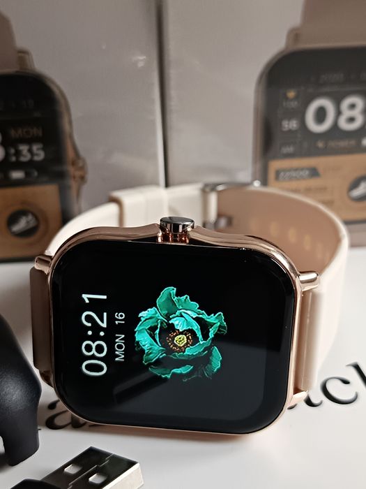 Złoty damski Smart watch z funkcją odbierania i wykonywania połączeń