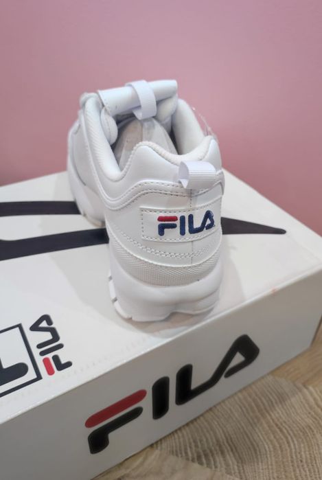 Buty nowe białe sneakersy wysokie Fila Distruptor II Premium 38 jesien