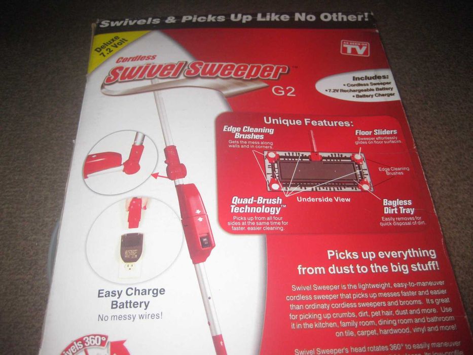 Aspirador Sem Fios “Swivel Sweeper” Novo e Embalado!
