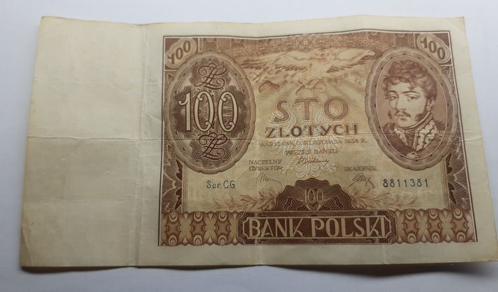 Banknot 100 zł CG z 1934 roku