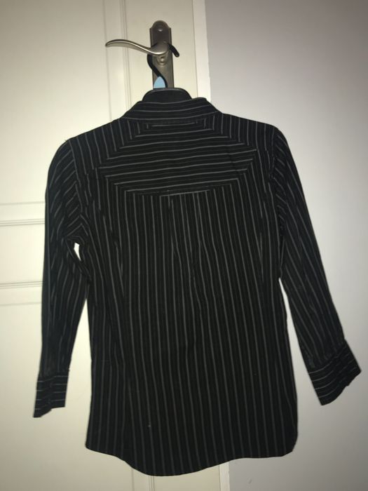 Czarna koszula w paski, damska Lee