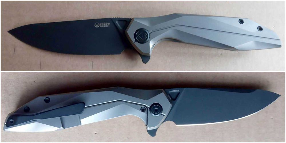 Nóż składany Kubey Nova Gray Titanium