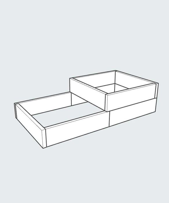 Podwyższona grządka, Inspekt, Skrzynia na warzywa 205 x 105 x 25/50