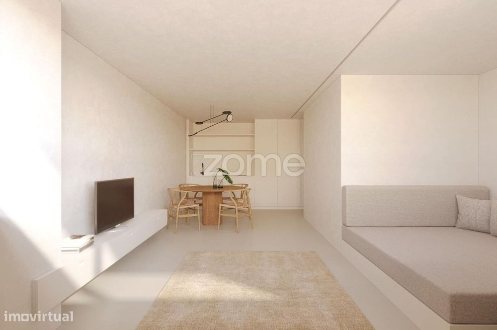 Apartamento T0 Novo c/ Varanda e Arrecadação na Rua Machado Vilela