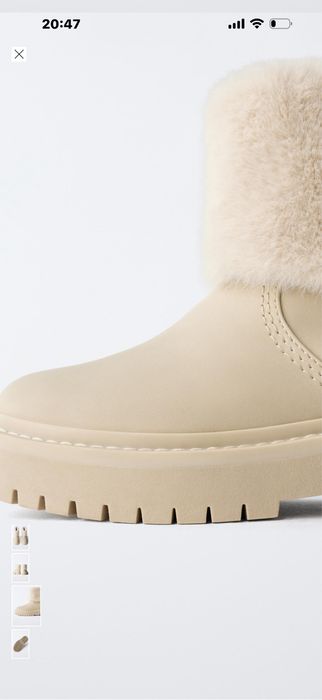 Черевики на хутрі,фірми Zara розмір 35