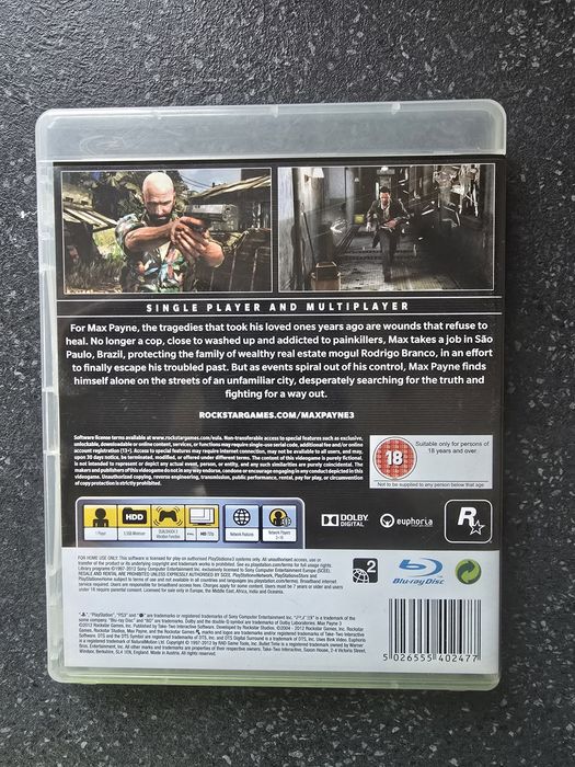 Max Payne 3 PS3 PlayStation 3