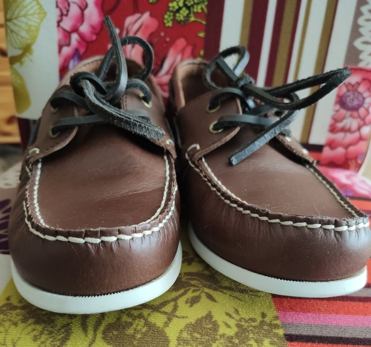 Brązowe skórzane mokasyny r. 38