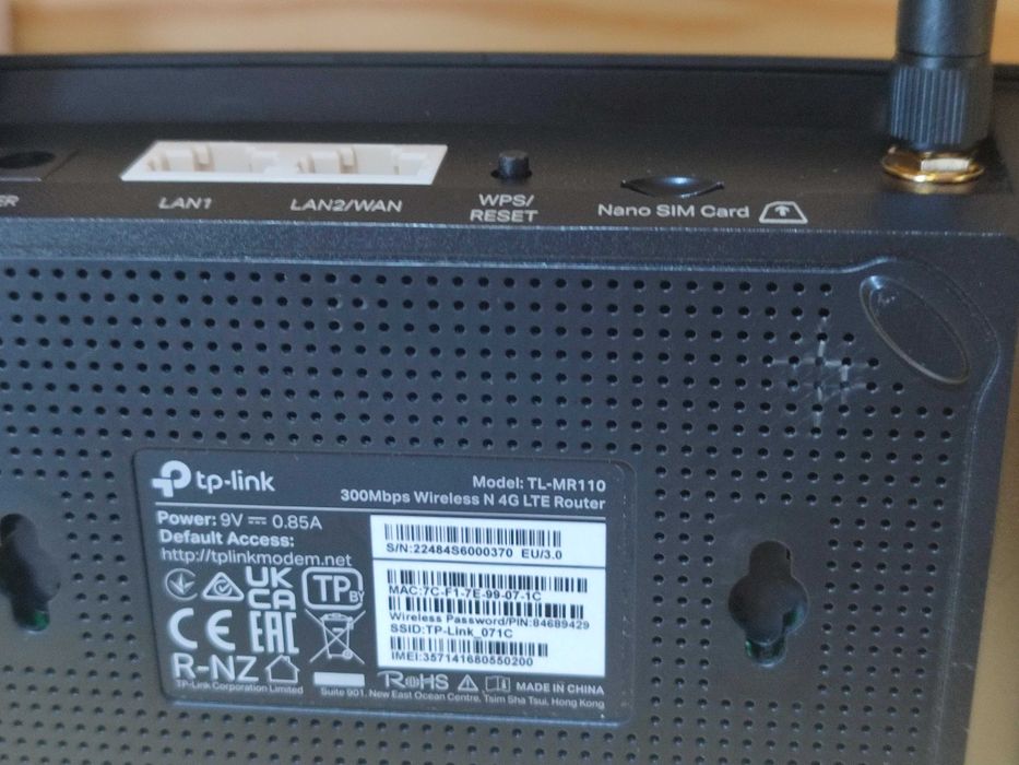 Router TP-Link TL-MR110 4G 300Mbps.
