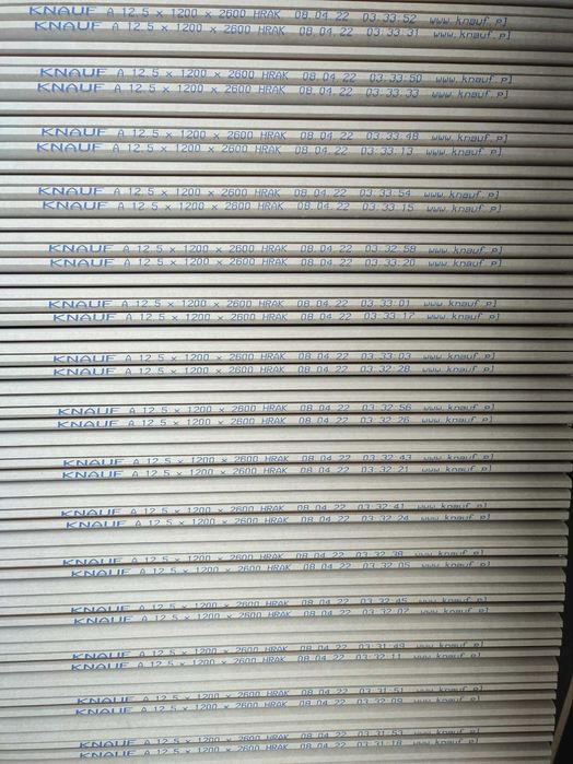 Płyta GK Płyty karton-gips Knauf GKB 12,5mm szara 1,2x2,6 m.