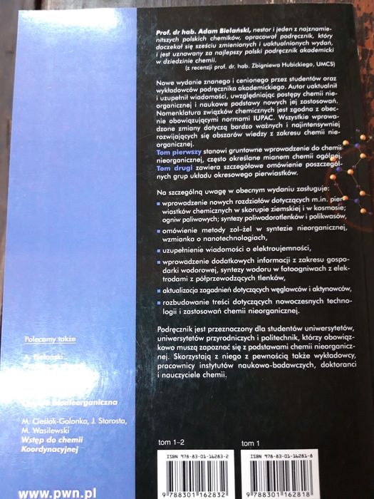 Podstawy chemii nieorganicznej 1" A.Bielański"