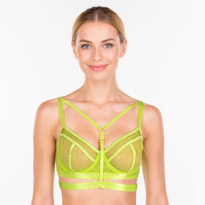 Playful Promises biustonosz soft 75B siateczka strappy seledynowy nowy