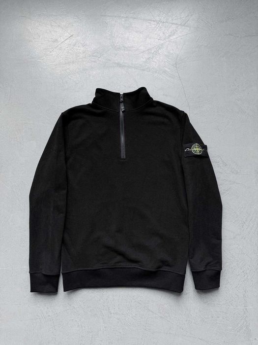 Білий зіп світшот на блискавці Stone Island Кофта Стон Айленд Світшоти