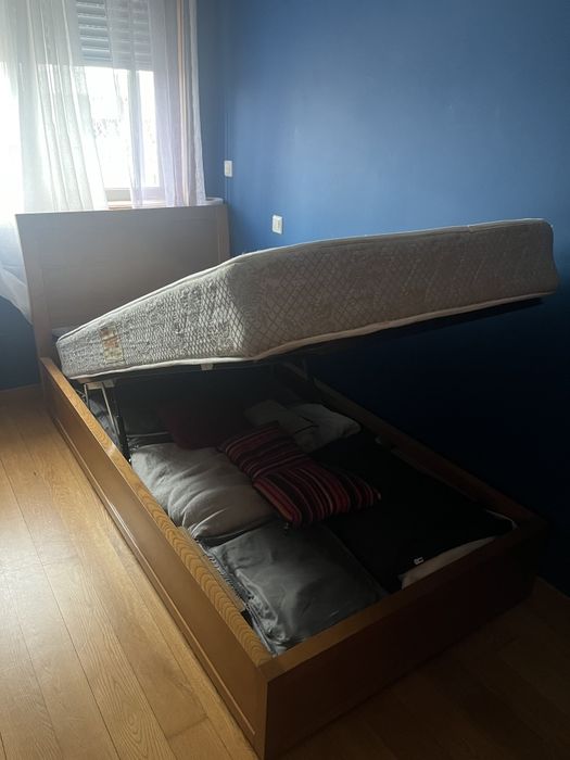Cama solteiro sem colchão madeira maciça com sommier