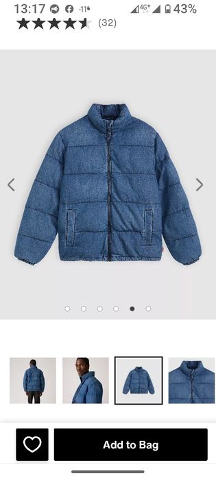 Куртка-пуховик чоловіча фірми Levi's з США