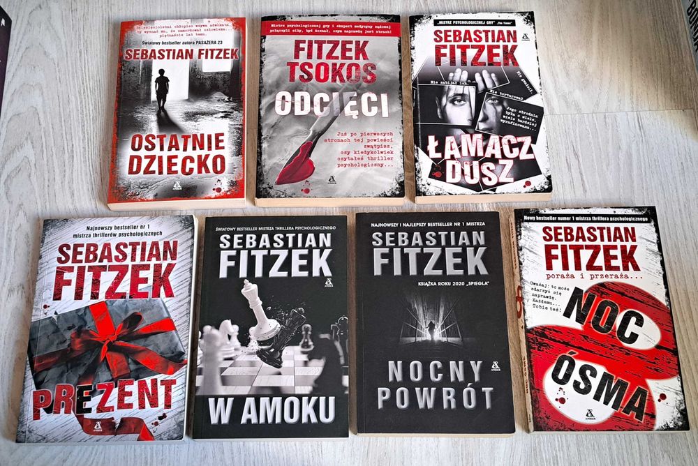7x Fitzek Noc ósma + Ostatnie dziecko + Łamacz dusz Prezent + W amoku