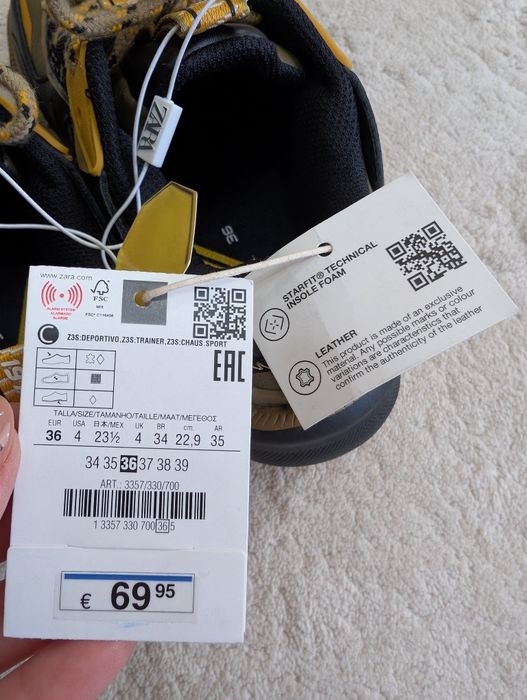Демісезонні кросівки Zara 36р.