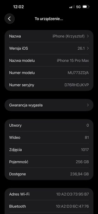 iPhone 15 Pro Max 256 (4 case, 1 z Guess)