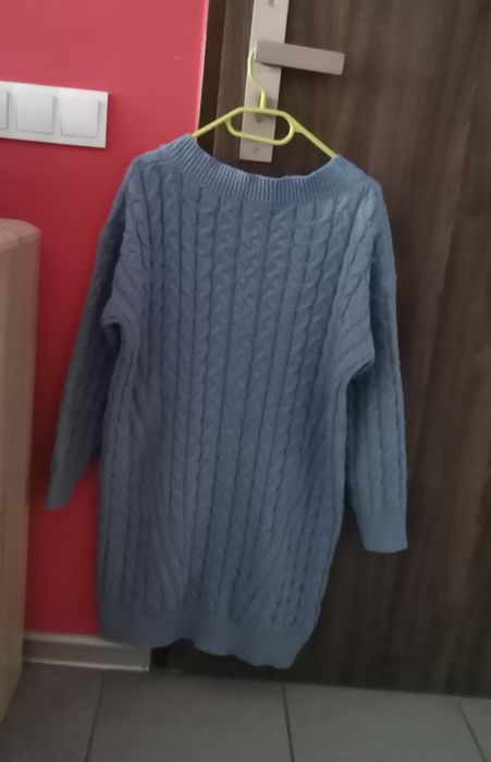 Sweter szaro niebieski