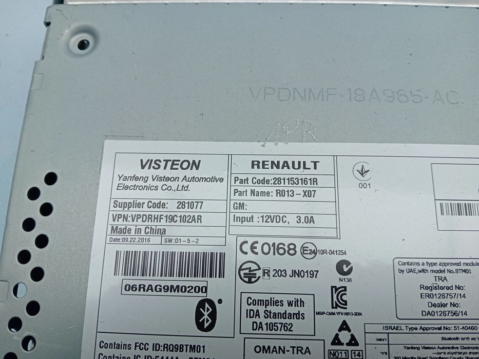 Rádio / auto-rádio RENAULT Twingo III (BCM_)