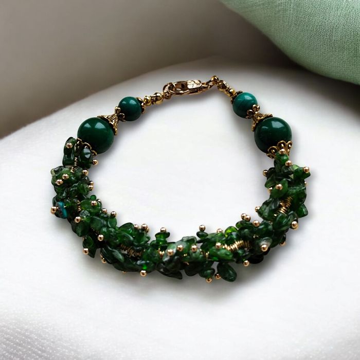 Bransoletka DIOPYSYD - zielony wachlarz