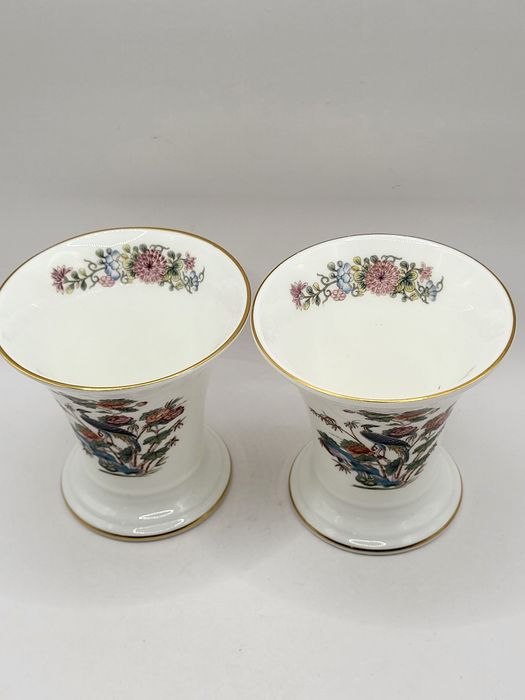 Porcelanowe wazony, 2 szt. Wedgwood Kutani Crane