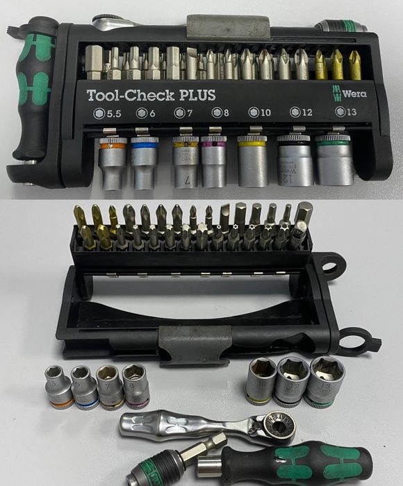 Набір біт і торцевих головок з тріскачкою 
Wera Tool-Check PLUS