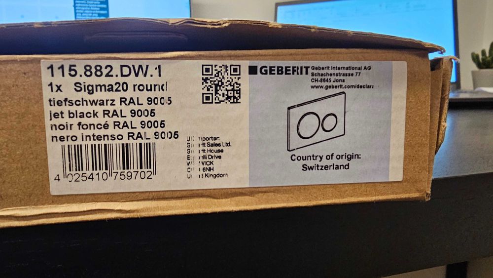 Przycisk Geberit Sigma20 czarny