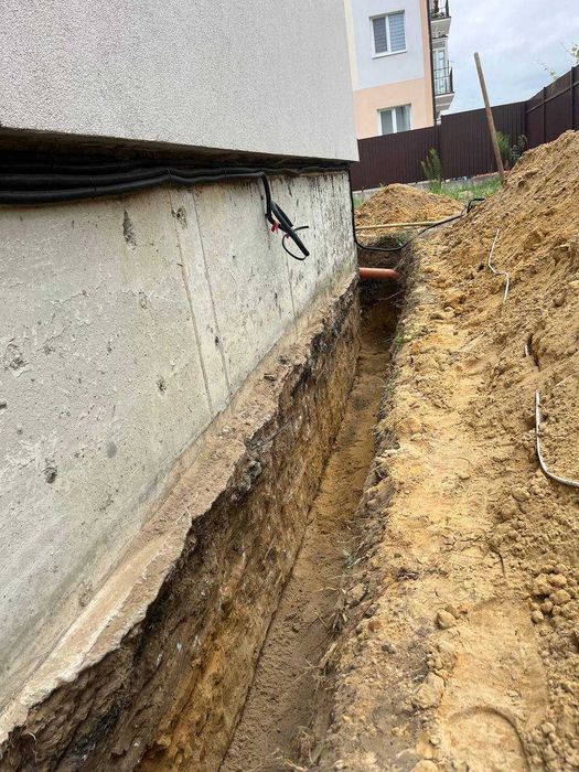 гідроізоляція, утеплення фундаменту, дренаж, водовідведення