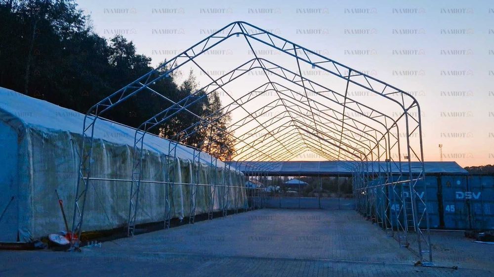 Hala namiotowa 9x18m wysoka 6m PVC 900g magazyn garaż