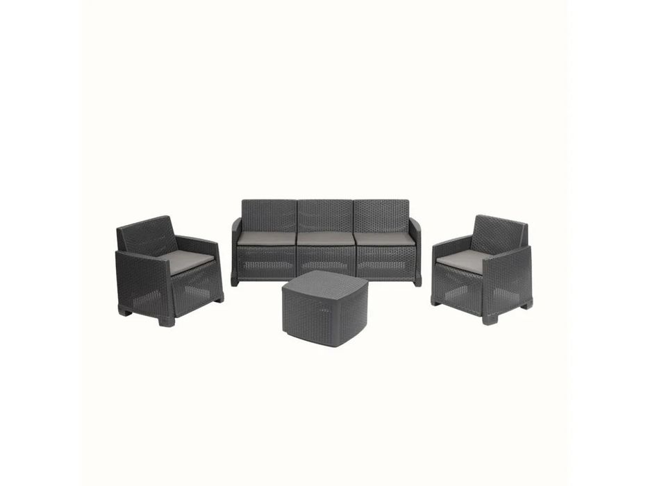 Conjunto de Jardim IPAE PROGARDEN Garda Antracite