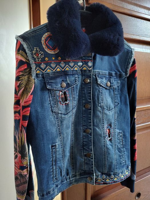 Ocieplana kurtka jeansowa Desigual - r.42 (nowa bez metki)