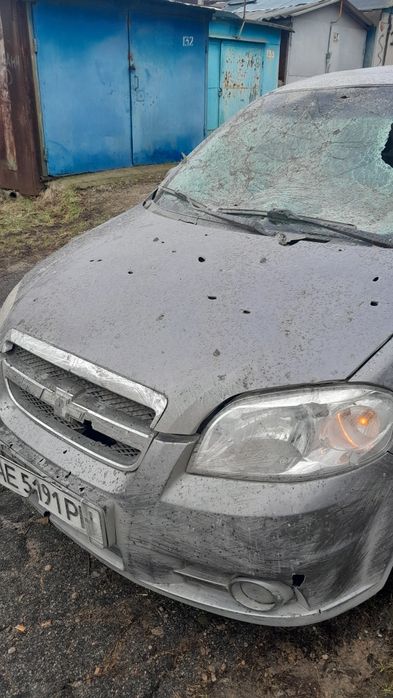 Авто після обстрілу