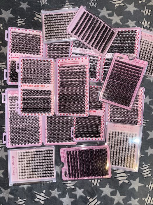 Вії (ресницы) для самостійного нарощення,пучкові вії,клей для вій