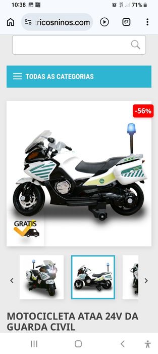Motocicleta ATAA 24v da Guarda Civil