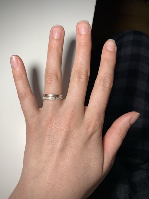 Złoty srebrny pierścionek