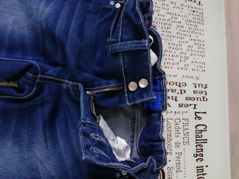 Spodnie jeansy rurki Reporter r. 140, dziew. jak nowe