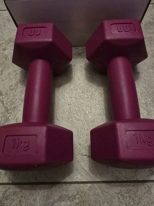 Ciężarki hantle bitumiczne 2 x 1 kg