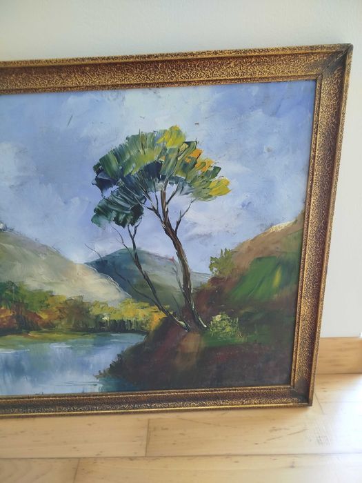 Pintura - Quadro Antigo, óleo sobre platex