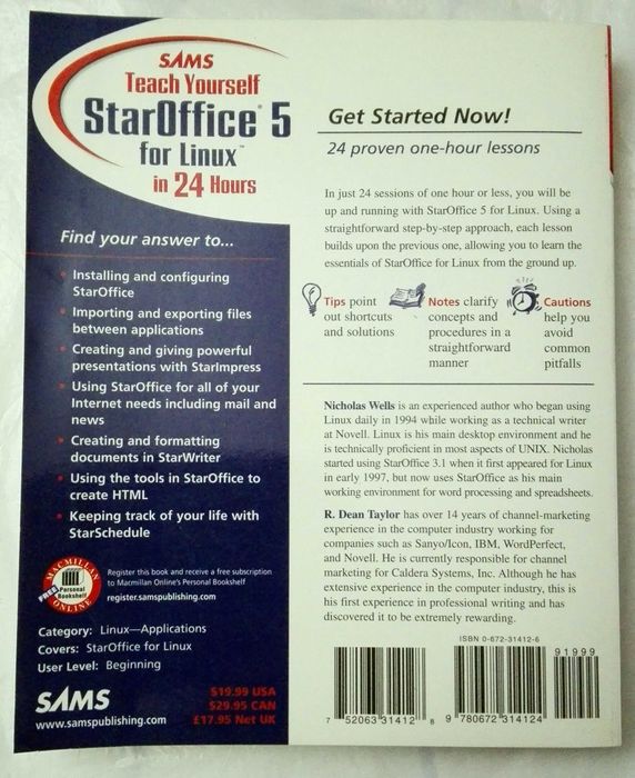 Livro Teach Yourself StarOffice 5 for Linux in 24 h