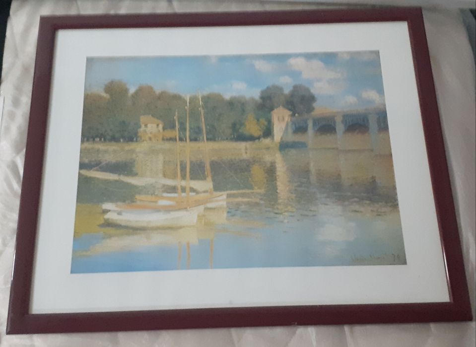 Dois quadros com gravuras Monet