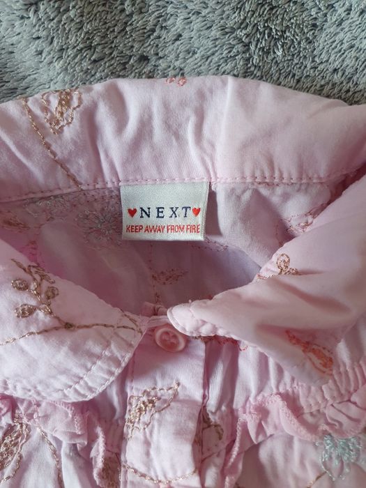 Sukienka bez rękawów, haft w kwiaty, Next, r.98