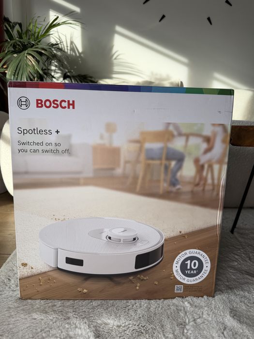 Robot sprzatajacy Bosch Spotless+ BCRD1W: 11000Pa LiDAR Smart Vision