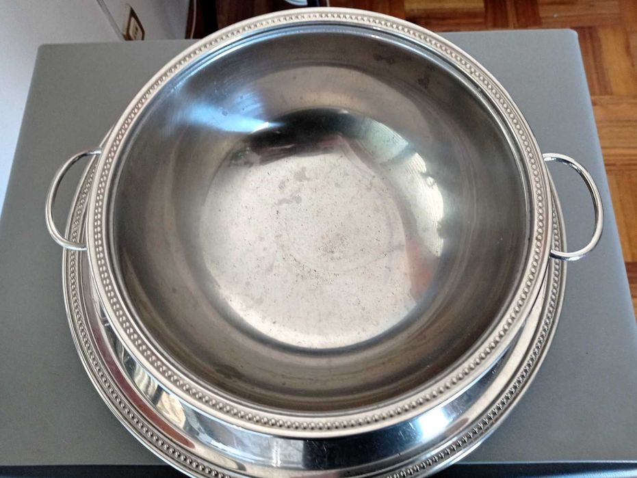 Terrina com prato em inox