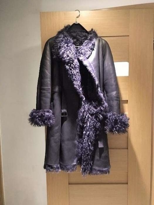 Płaszcz zimowy Gianfranco Ferre - Rozmiar M, Skórzany, Używany Gliwice