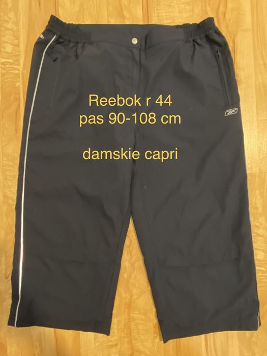Reebok 44 granatowe damskie rybaczki capri krótkie spodenki
