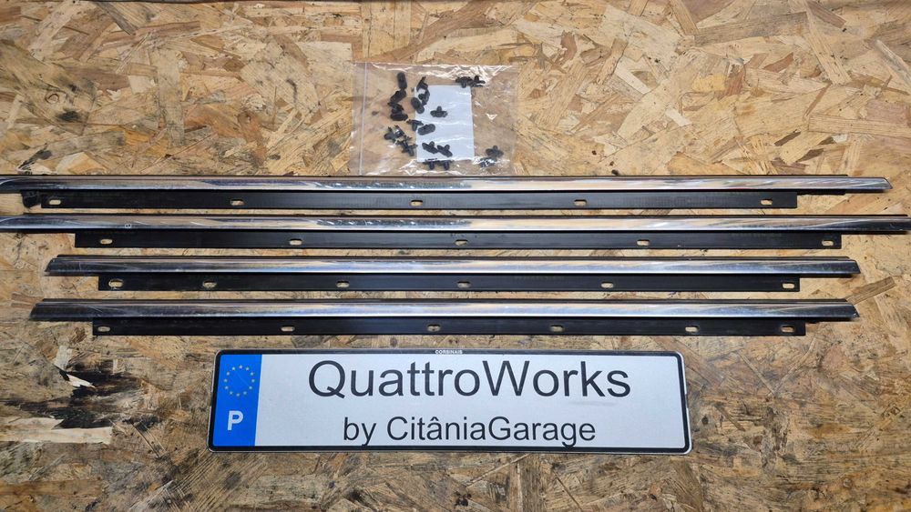 AUDI A4 B6-B7 (8E) Friso-Raspador Vidro CROMADOS originais COMO NOVOS