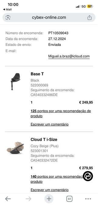Ovo cybex e sistema isofix